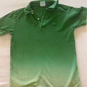 Lacoste Green Ombré Polo Shirt Sporty Casual